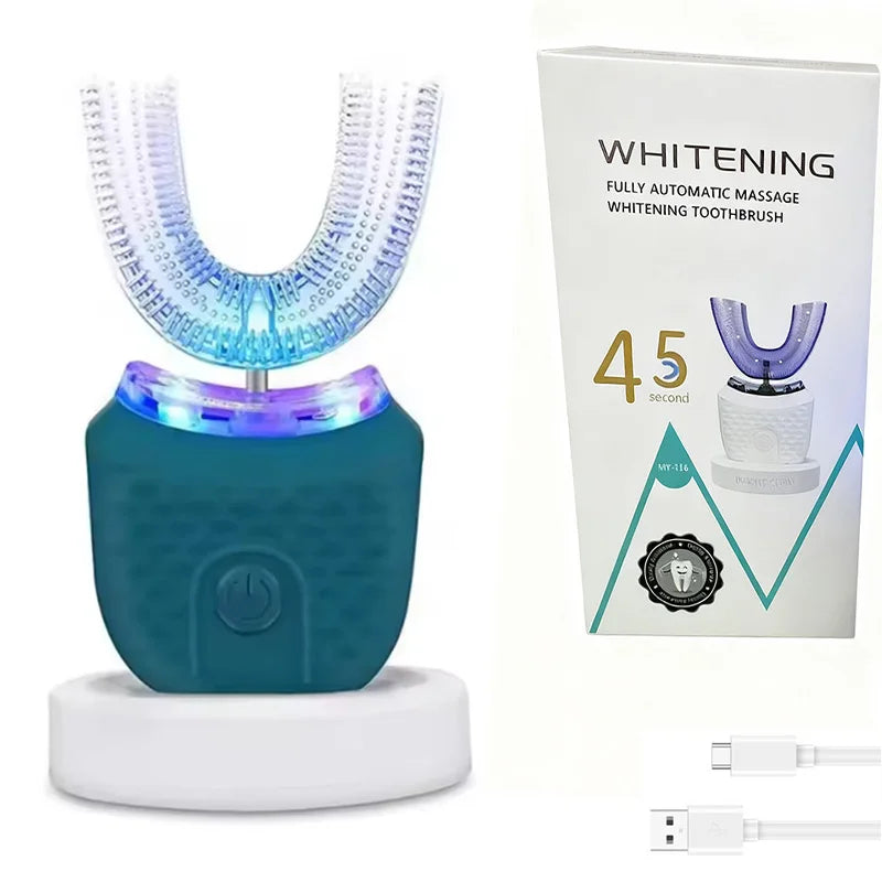 Professinal Portable 360 Degree U Shape Sonic Toothbrush Oral Cleansing Brush Sonic Automatic Electric Toothbrush