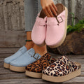Women Mules Shoes Casual Outdoor Mules Slippers Slip-On Outdoor Beach Flat Shoes Trendy Fashion Cork Sole Sandals Slides Women