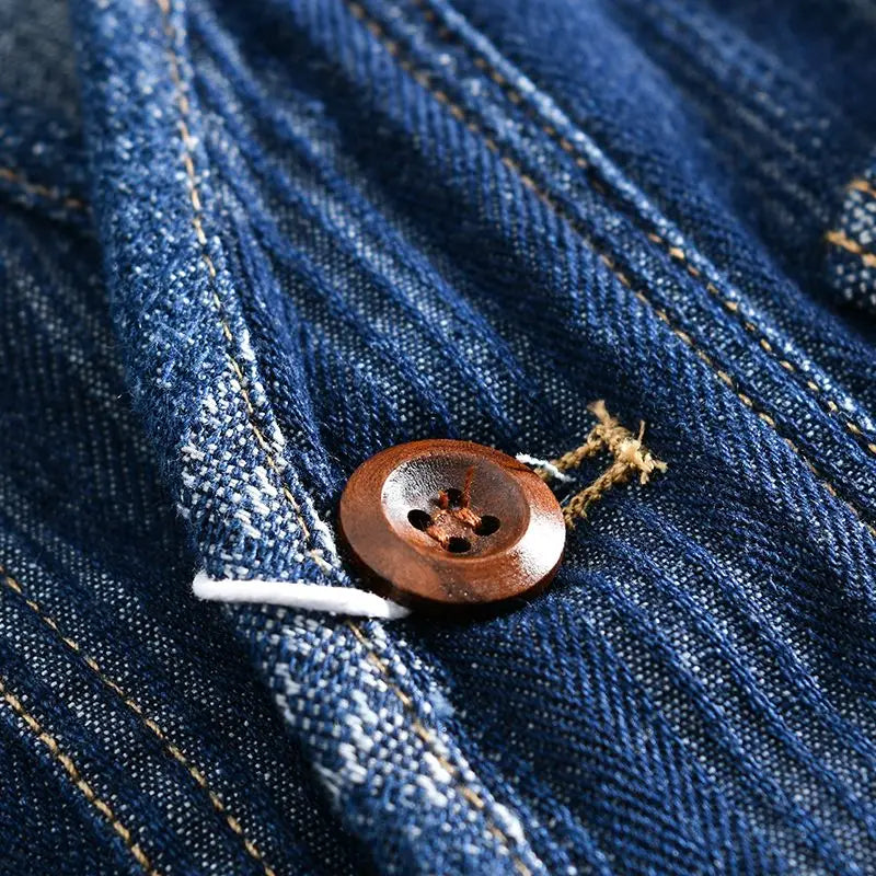 Spring Autumn Jacquard Cowboy Vest V-neck Single breasted Men Vests Jacket Japanese Casual Fashion Loose Sleeveless Denim Coat
