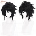 High Quality Anime L.Lawliet Cosplay Wig L Cosplay Short Black Fluffy Heat Resistant Synthetic Hair Halloween Party Wigs +WigCap