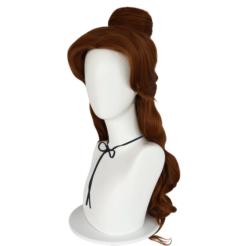 Belle Princess/Belle Beauty And The Beast Belle Princess Movie Cosplay Wig Brown Long Curly Hair Synthetic Wigs