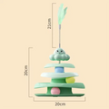 Pet Three-layer ball cat Turntable Octopus-shaped teasing cat stick to relieve boredom toys Fun Puzzle Game pet supplies
