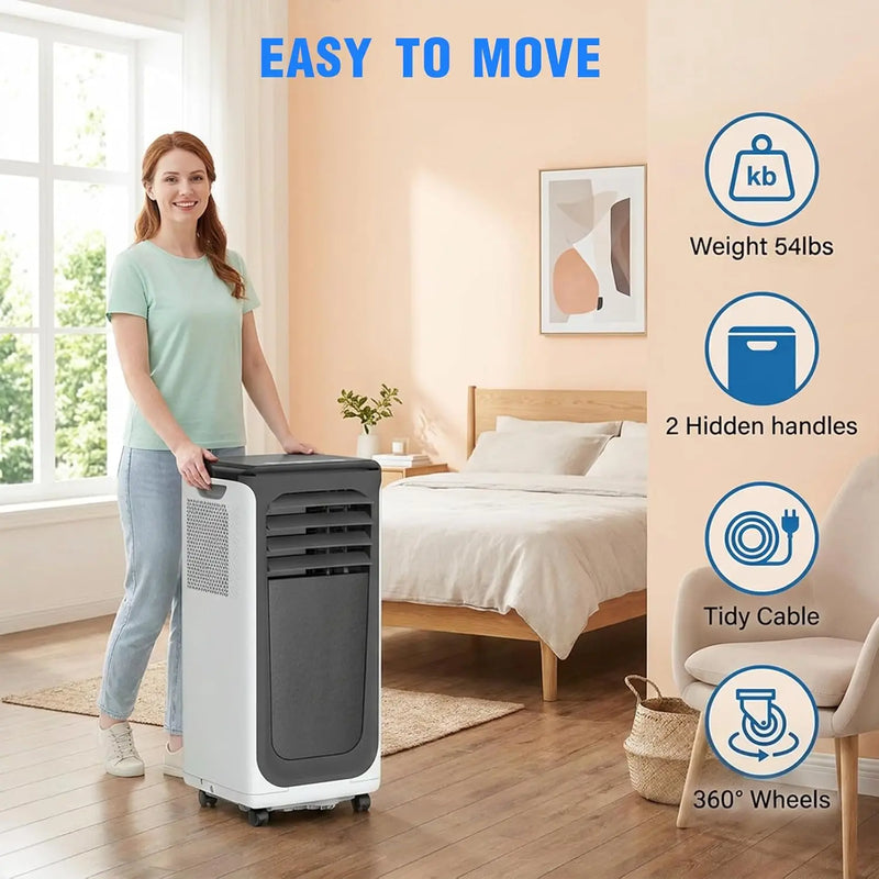 16000 BTU Portable Air Conditioner, 3-in-1 AC Unit with Cool/Dehumidify/Fan, Quiet Bedroom AC with Remote & WiFi, Customized