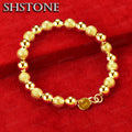 18K Gold Bracelets 8mm Smooth Matte Bead For Women Party Engagement Wedding Fashion Jewelry Gifts - Visuel 3 | SAMAG