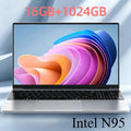 Intel N95 14.1 Inch Laptop 4C4T 3.4GHz 15W TDP 6MB L3 32GB RAM 1TB 2TB SSD 1920x1080 Portable Office Study PC Max Pro