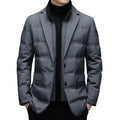 Winter Men's Coldproof Windproof Down Jacket Suit Scarf Collar Simple Down Jacket  Male Clothing