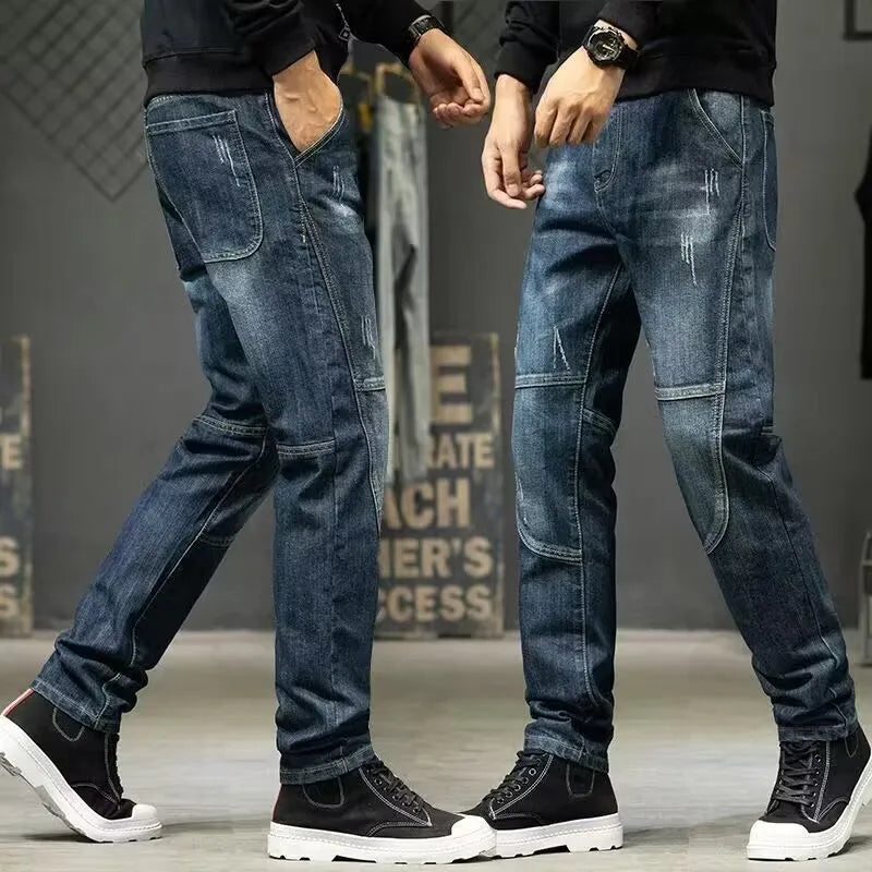 Jeans For Men Straight Pants baggy Large size Korean | SAMAG