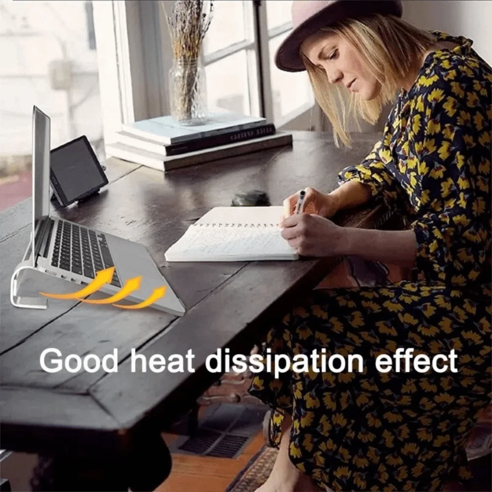 Universal Aluminum Alloy Laptop Stand Ergonomic Anti-Slip Silicone Computer Stand Foldable Portable Laptop Holder Computer Desk