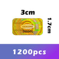 300/600/1200 pcs Security Seal Tamper Proof Stickers Holographic Warranty Void Laser Label with Serial Number Adhesive Labels
