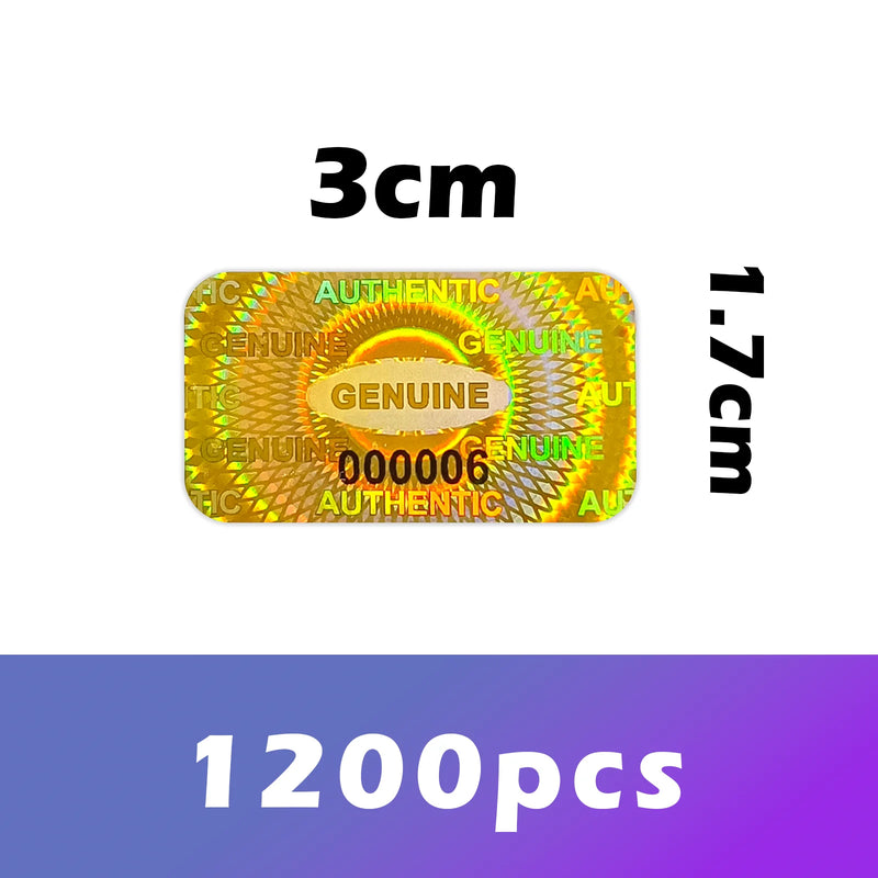 300/600/1200 pcs Security Seal Tamper Proof Stickers Holographic Warranty Void Laser Label with Serial Number Adhesive Labels