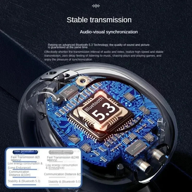 T75 Sport Bone-Conduction Bluetooth 5.3 Earphones HiFi Sound Wireless Headphones Earclip Waterproof Open Ear Headset Earring