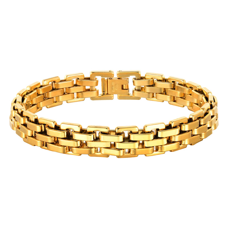 Vnox Stylish Strap Chain Bracelets for Men Gift Jewelry, 10.7MM Wide Stainless Steel Links Wristband - Visuel 11 | SAMAG