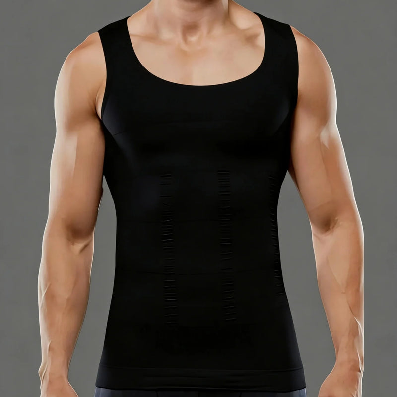 Men's Slimming Compression Shirt Body Shaper Layer Tank Top for Hiding Moobs Comfortable Shaping Underwear