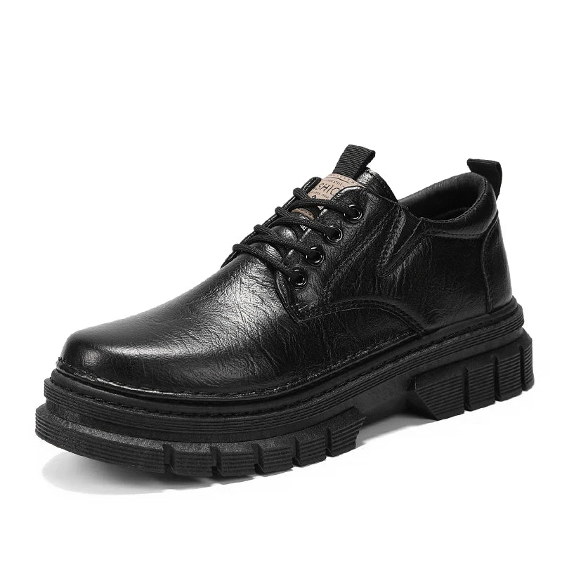 Men's casual shoes four seasons handwork comfort outdoor work shoes fashion Joker youth tide shoes business party leather shoes