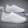 Men's Vulcanized Shoes Casual Low Top Flat Sneakers White Shoes Zapatillas Hombre Chaussure Homme Drop Shipping Leather Black
