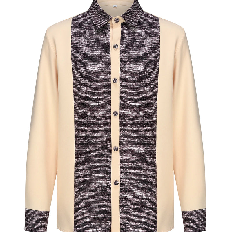 African Traditional Dress Men's Suit Long Sleeve Ethnic Style Printed Patchwork Shirt Casual Pants 2 Piece - View 3 | SAMAG