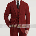 Grey Exquisite Men 3pcs Suit Herringbone Peak Lapel Jacket Vest Pants Set for Wedding Prom Graduation Birthday Party Father Gift