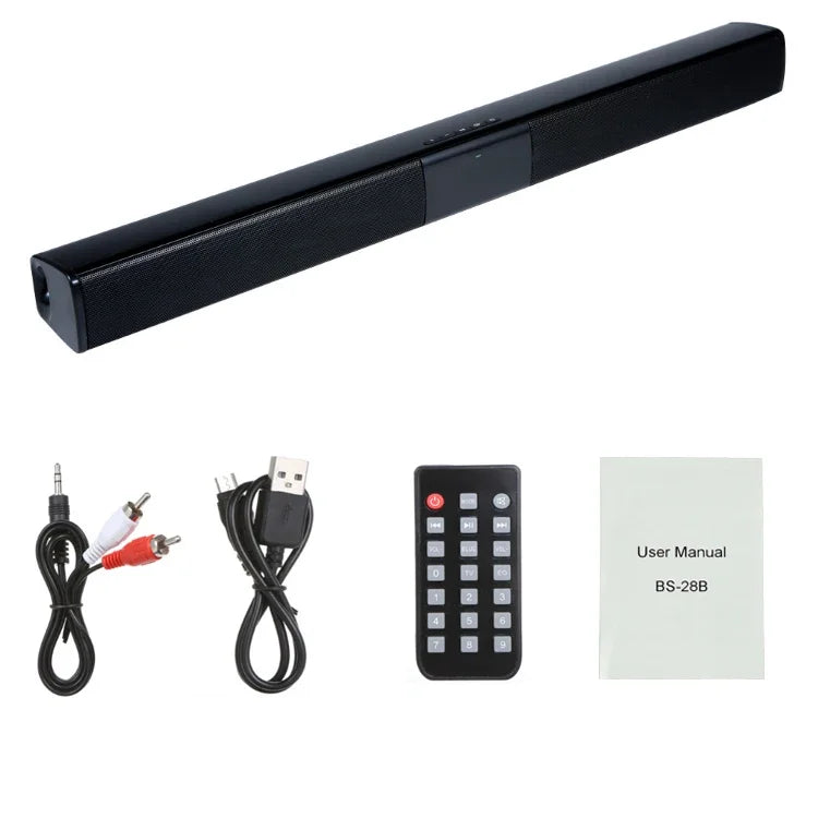 40W High Power Soundbar for TV Computer Wireless Bluetooth Speaker Home Theater Sound System FM Radio Subwoofer RCA Soundbox TF
