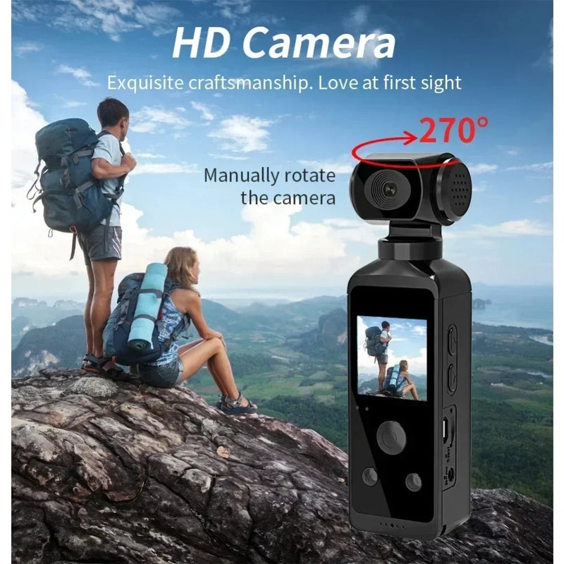 5K Ultra HD Waterproof Action Camera 270° Rotatable Wifi Sports Cam with Waterproof Case for diving mountaineering cycling