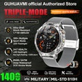 New 1400mAh Battery Sports Smart Watch 1.7” SOS+Flashlight Exercise Record Bluetooth Call Waterproof Health Watch For Android iO