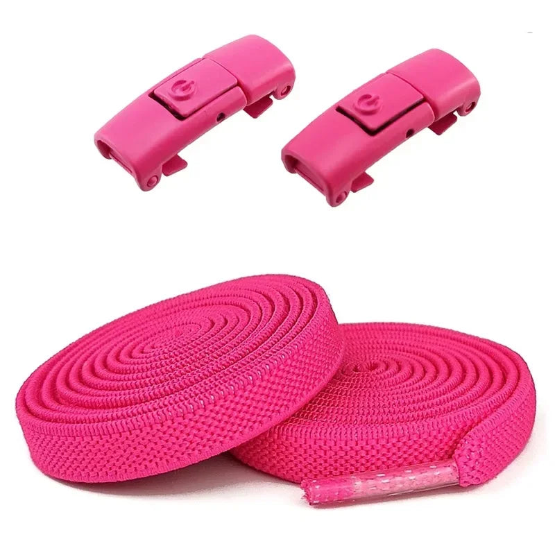 Elastic Laces Sports Colorful Press Lock Shoelaces Without Ties Flats No Tie Shoe Laces Kid Adult Shoelace Shoes Accessories New