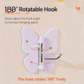 Butterfly Shaped Sticky Wall Hooks 180 Degree Rotatable No Drill Needed For Bathroom Kitchen Bedroom Home - View 2 | SAMAG