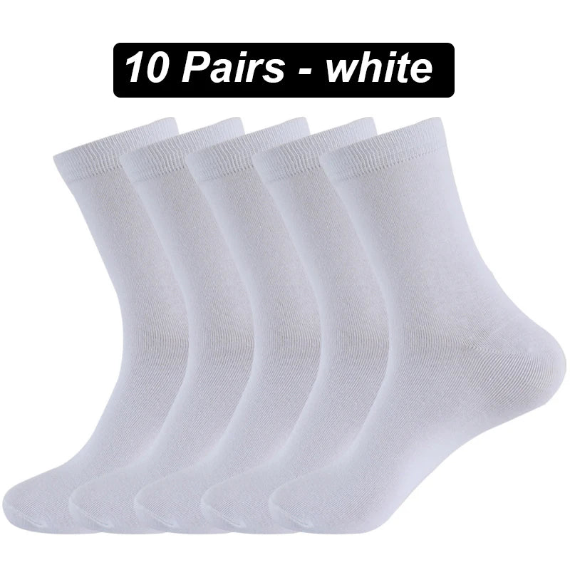 10Pairs Men's Pure Cotton Socks Autumn winter Black White | SAMAG