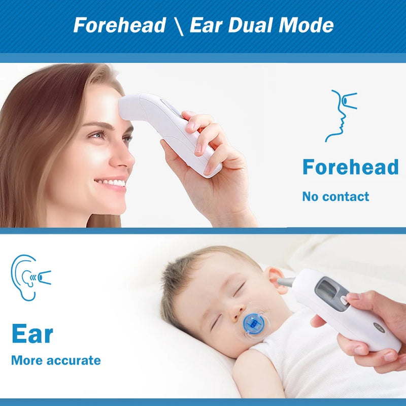 Cofoe 2 in 1 Digital Forehead & Ear Thermometer Non-Contact Medical Thermometer Baby/Adult  ±0.1℃ Temperature precise Measure