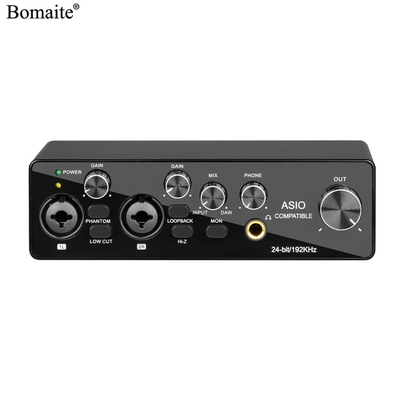 MQ22/44 ASIO Audio Professional Sound Card 2/4 Channel USB Audio Interface for Live Recording