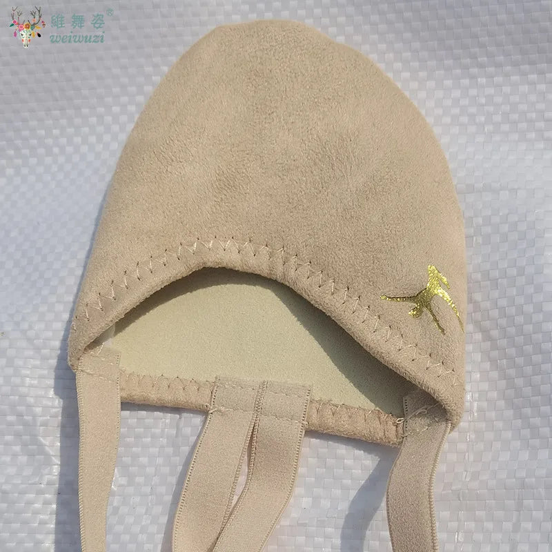 72XE Gymnastic Elastic Half Shoes Ballet Flat Slippers Dance Turning Shoe Practice Sole Cover  Girls Kids Women Belly Shoes