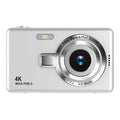 4K HD Digital Camera 16X Digital Zoom Compact CCD Camera Portable Vintage Vlog Camera for Students Travel 2.4 Inch IPS Screen