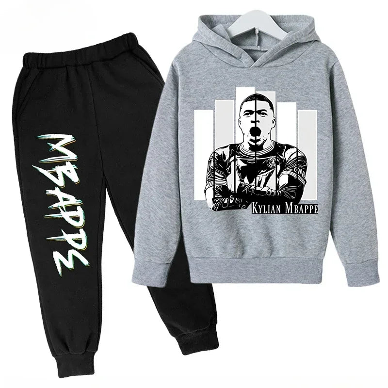 Spring Autumn Children's Hoodie Set Mbappe Print - View 29 | SAMAG
