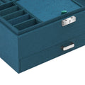 3-tier Jewelry Box Exquisite Storage Box, Flannel Jewelry Watches Display Case for Earrings, Necklaces, Bracelets 24x17x11c