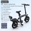 14-inch folding parent-child E-Bike, 350W brushless motor mini electric bicycle 36V15AH school transportation electric bicycle