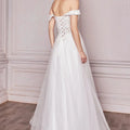 Customized A Line Wedding Dresses Off Shoulder Lace - View 5 | SAMAG