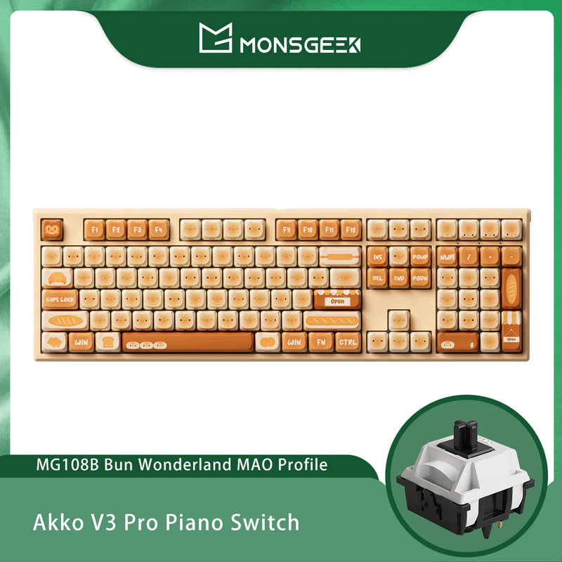 Akko MonsGeek MG108B Bun Wonderland Wireless Mechanical - Visuel 12 | SAMAG