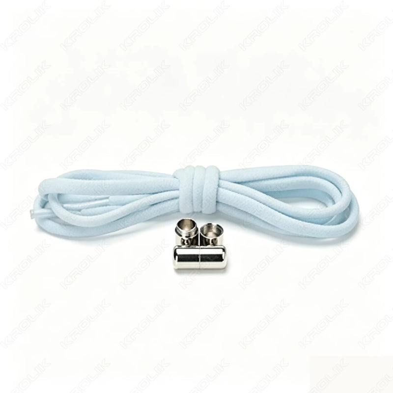 No Ties Lock Shoelaces Sneakers Elastic Shoelace Tie Free Shoe Lazy Laces Capsule Metal Lock Quick Shoe Strings for Adult Kids
