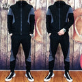 Trendy Stripe Hooded 2pcs Set Men's Casual Stylish High - quality Sweatshirt Outfit Jogging Hiking Fishing - View 8 | SAMAG
