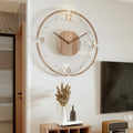 Hot Wall Clock Living Room Decoration Solid Wood Creative Silent Nordic Simple Quartz Clock Luxury Wall Watch Decor Fashion