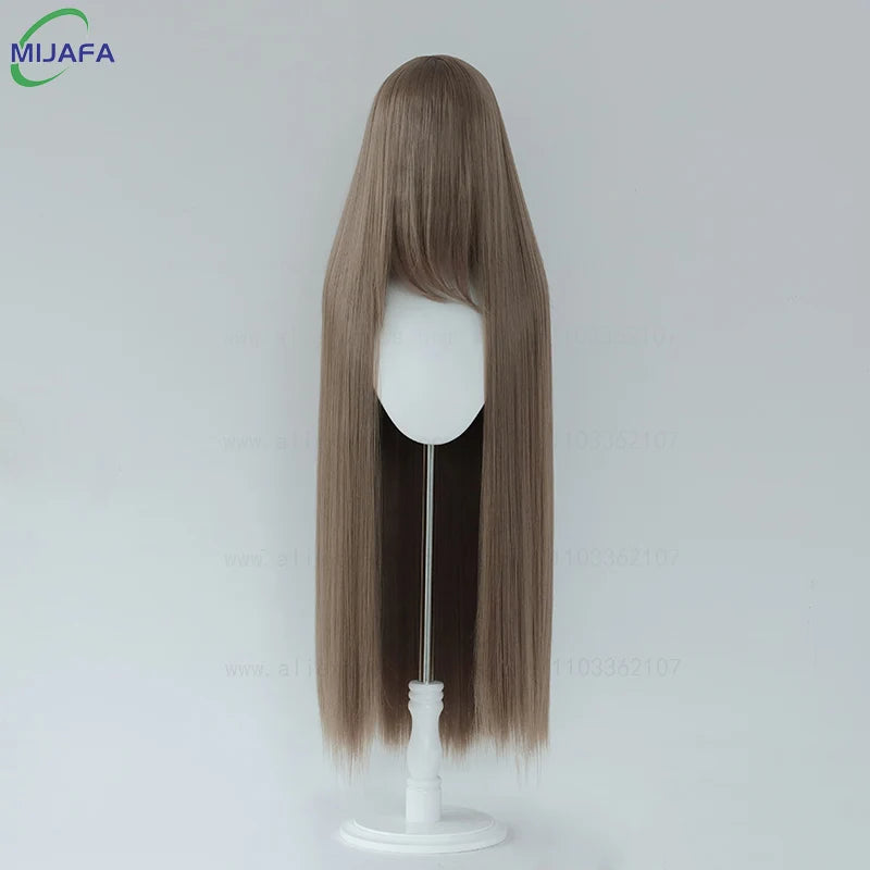 Very High Quality 600g 68 Colors 40 Inch 100cm Long Straight Cosplay Wig With Bangs Heat Resistant Hair Anime Wigs + Wig Cap