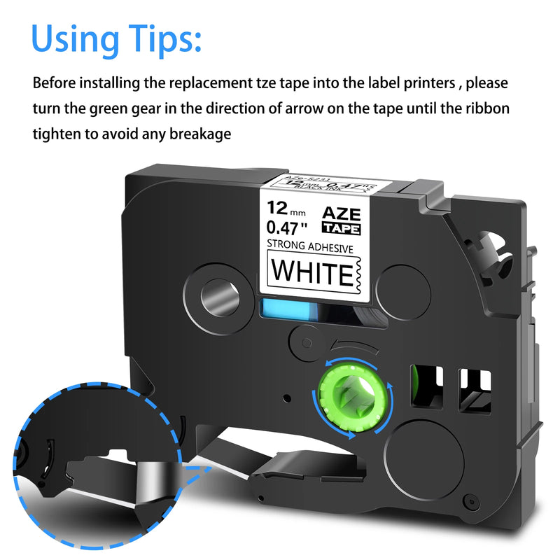 5/10PK 6-24mm Strong Adhesive Label Tapes Compatible - Visuel 3 | SAMAG