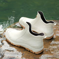 Fashion High Top Rain Boots for Men Women Anti-slip Waterproof Oil-proof Chef Shoes Lightweight Man Ankle Work Shoes Water Shoes