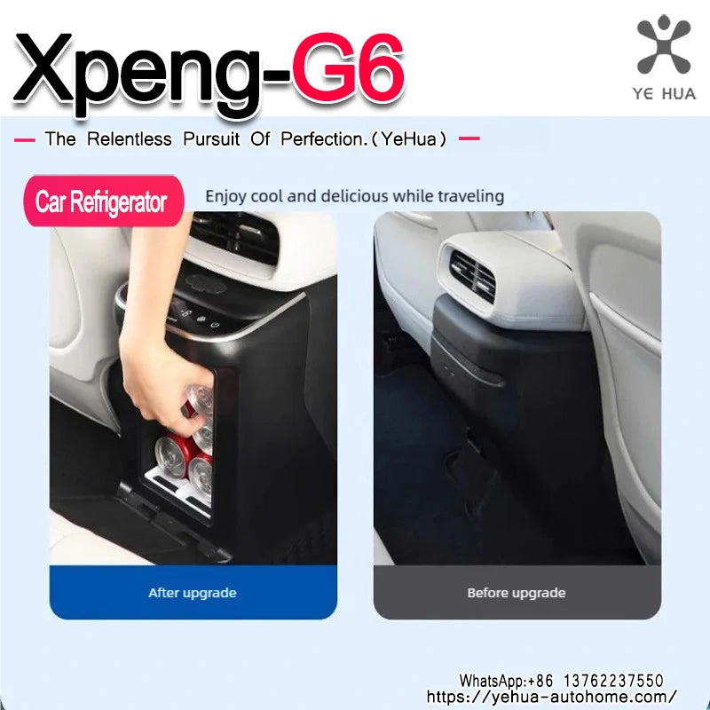 Auto Smart Car Refrigerator 4L Compressor Fit for Xpeng G6 2023-2025 Car Cold and Warm Box Small Refrigerator Accessories