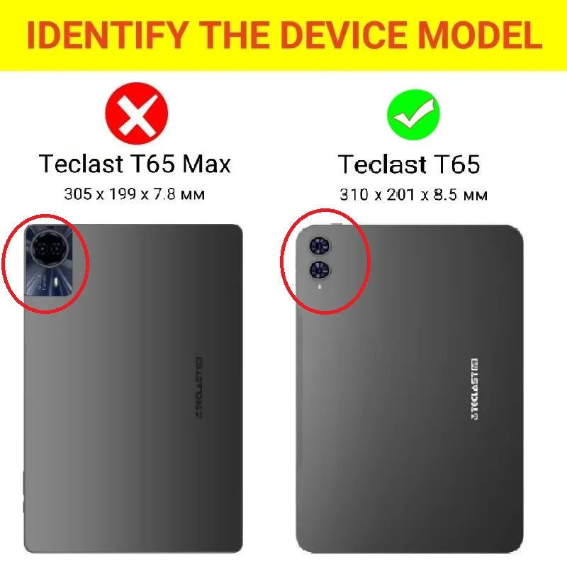 Case for Teclast T65（13.4 inch） Android 16(2025-2026) Tablets tri-fold Smart Protective case,PU Leather Portable Shell