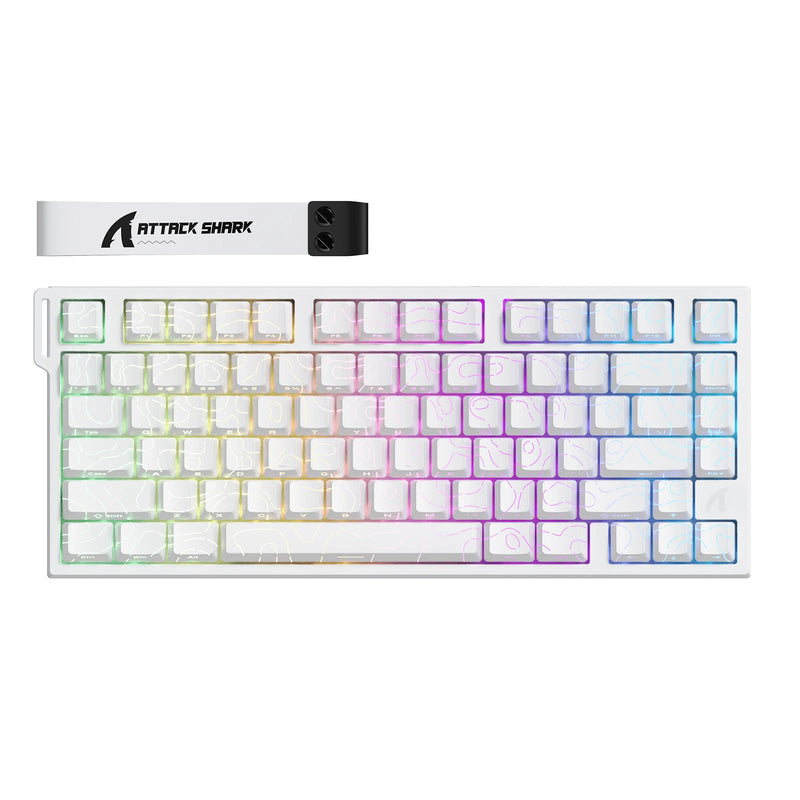 ATTACK SHARK R82 HE Wired 75% Gaming Keyboard, Magnetic Switch, 8000Hz Polling Rate, Ultra-Precision 0.005mm RT Tech, RGB Backli
