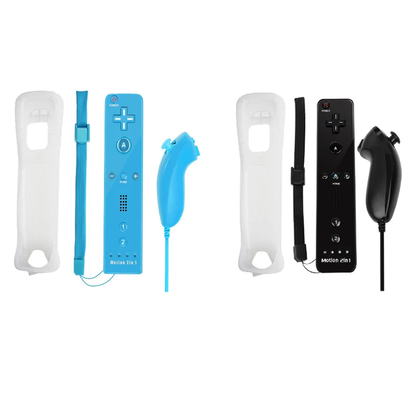 Controllers For Nintendo Wii 2 In 1 Left Right Controller Optional Motion Plus Set Game Remote Control Joystick Wireless Gamepad