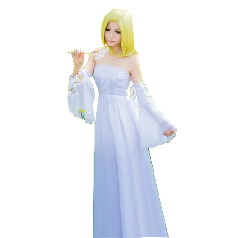 Hot Anime Elaine Cosplay Costume Party Lolita White Dress Custom-made Fit For You for Halloween Christmas