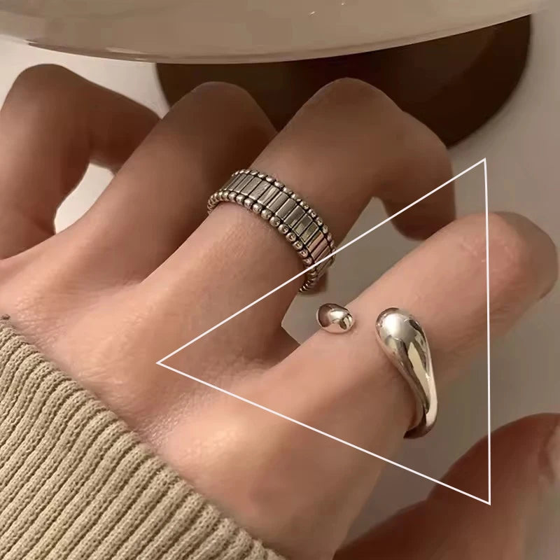 VENTFILLE 925 Sterling Silver Irregular Design Wave