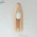 Very High Quality 600g 68 Colors 40 Inch 100cm Long Straight Cosplay Wig With Bangs Heat Resistant Hair Anime Wigs + Wig Cap