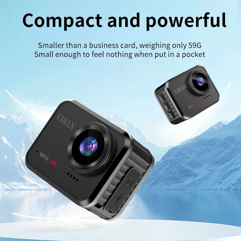Mini Action Camera 4K Ultra HD 16MP Long Recording Time WiFi 1.54 inch IPS Display 145° Wide Angle IP67 Waterproof Sports DV Cam